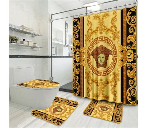 versace bathroom sets|versace shower curtain set.